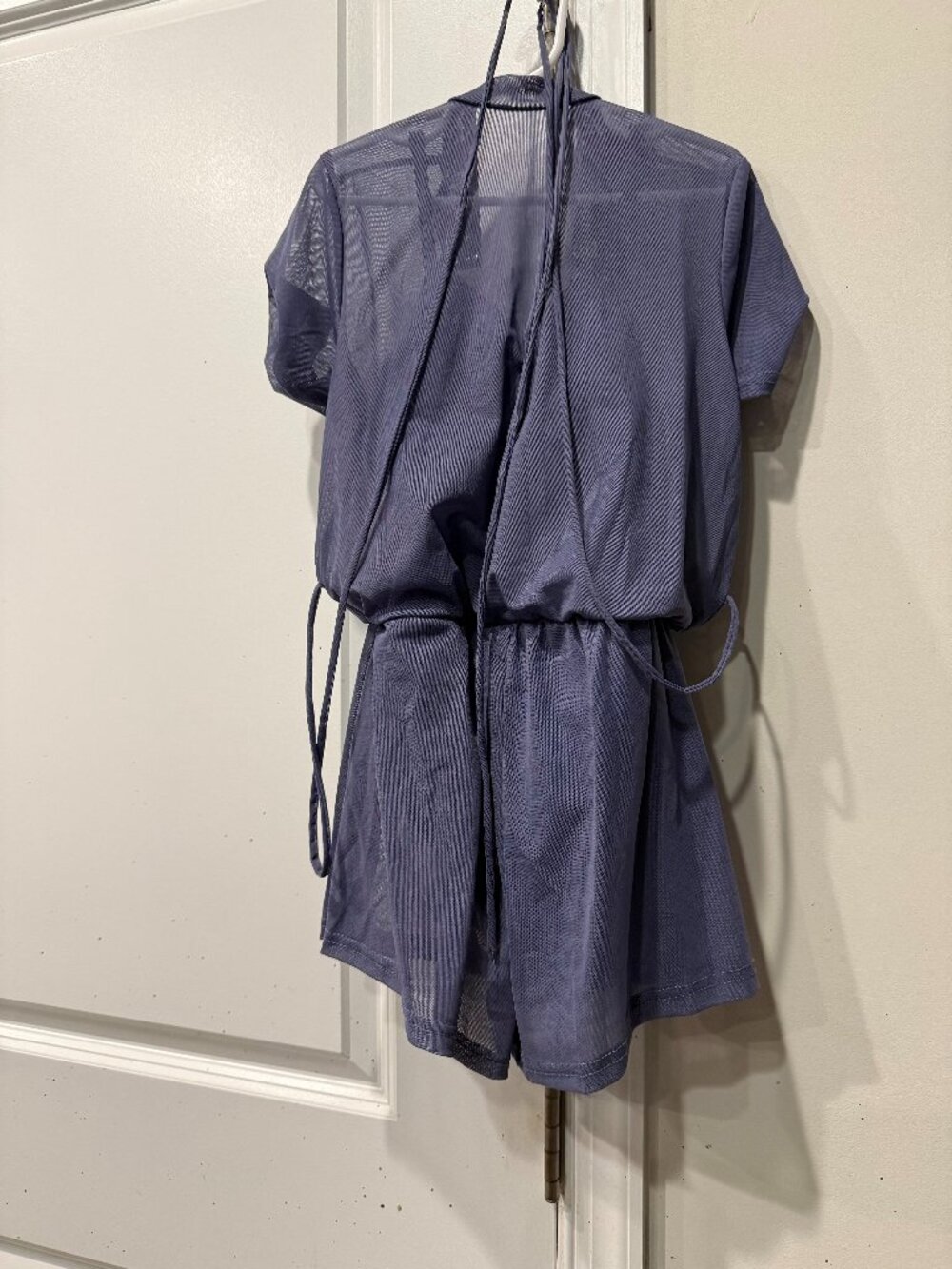 Weissman Mock Neck Power Mesh Romper